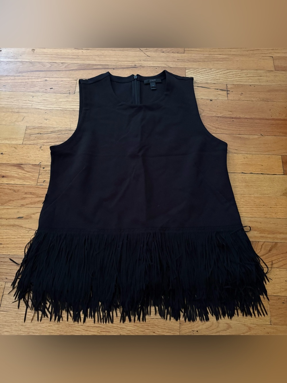 J.Crew Black Fringe Tank Size Medium